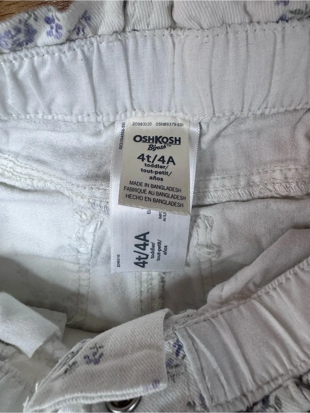 OshKosh B'gosh White and LavenderFloral Girls' Shorts